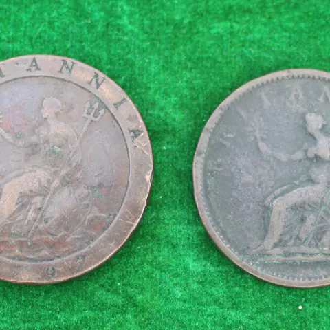 Collection of 4 Georgian One Penny Coins