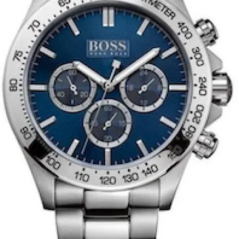 Hugo Boss 1512963 Men's Ikon Blue Dial Silver Bracelet Chronograph Watch