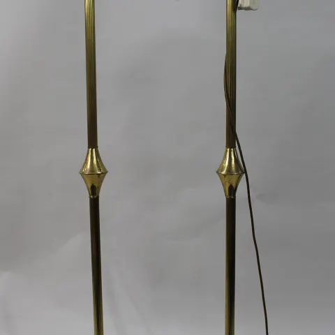 Pair of Vintage Brass Standard Lamps