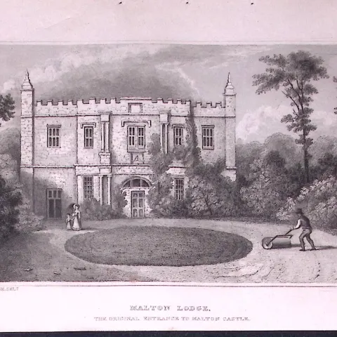 Malton Lodge Yorkshire 198 Years-Old Thomas Allen Antique Steel Engraving-15