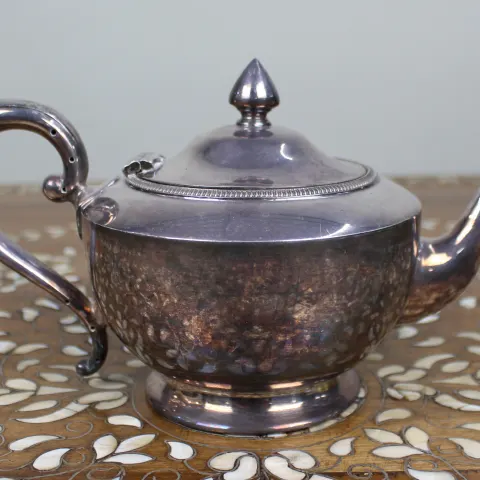 Vintage Silver-Plated Teapot by J.A.W.S.