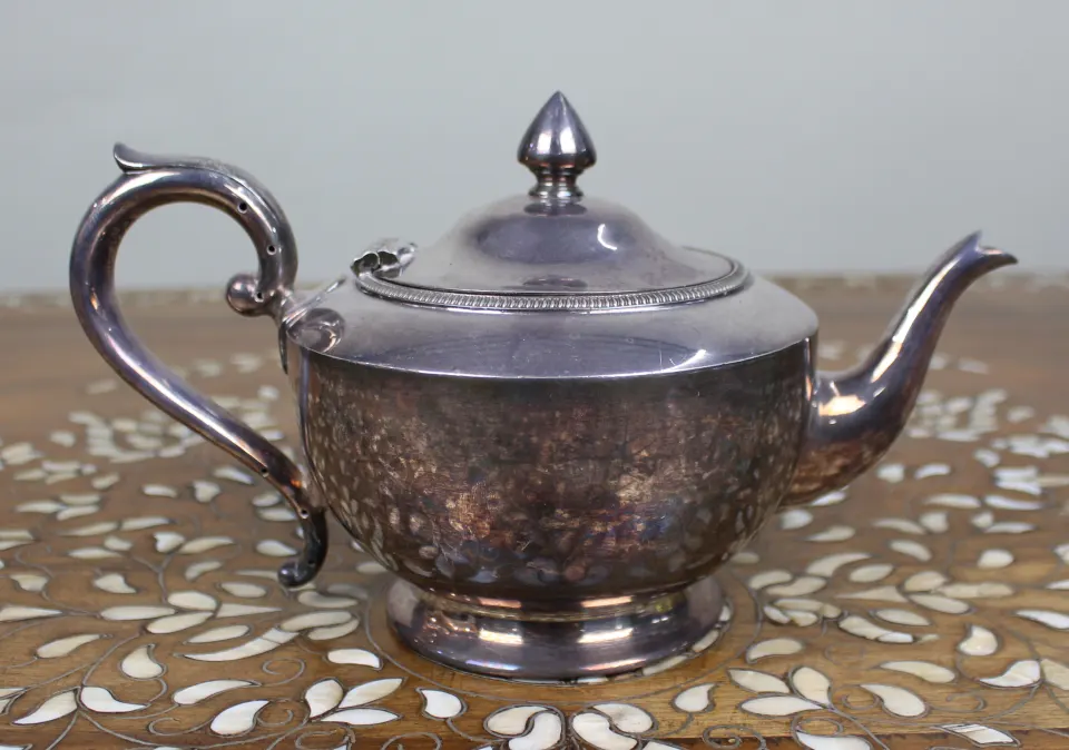 Vintage Silver-Plated Teapot by J.A.W.S.