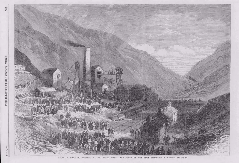 Antique 1867 Ferndale Colliery South Wales Disaster 178 Men & Boys Dead