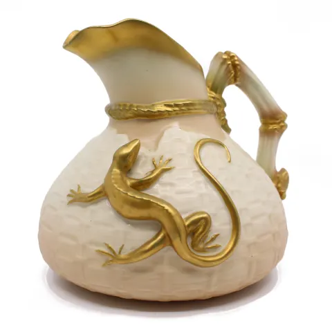 Royal Worcester Blush Pattern 1714 Lizard Jug 1930