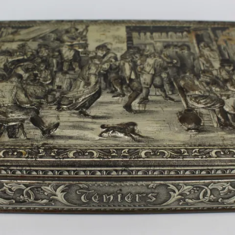 Vintage G.B.Co Belgium Teniers Biscuit Tin