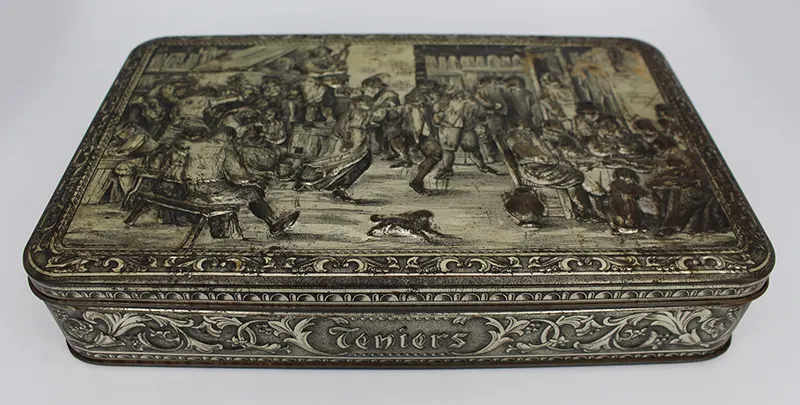 Vintage G.B.Co Belgium Teniers Biscuit Tin