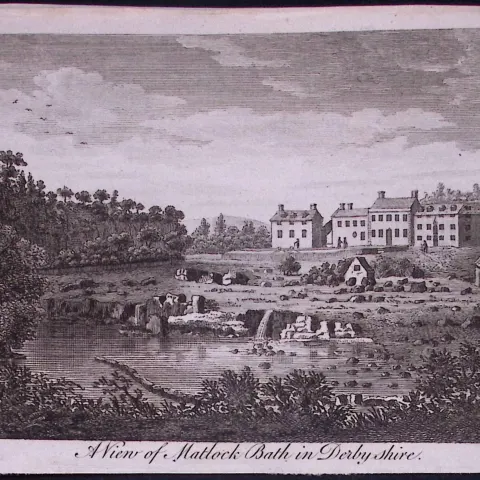Matlock Bath Derbyshire Rare 1776 Georgian Copper Plate Antique Engraving -34