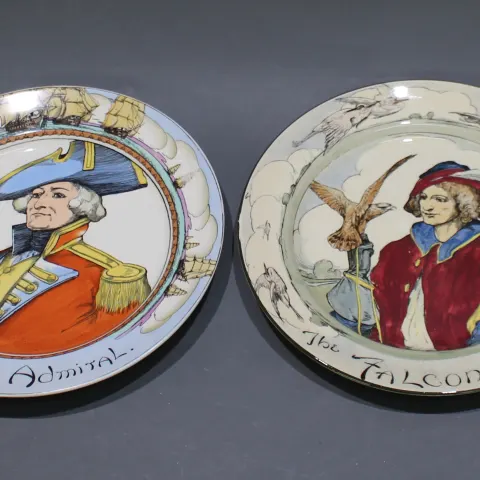 Set of 4 Mid 20th c. Royal Doulton Cabinet Plates