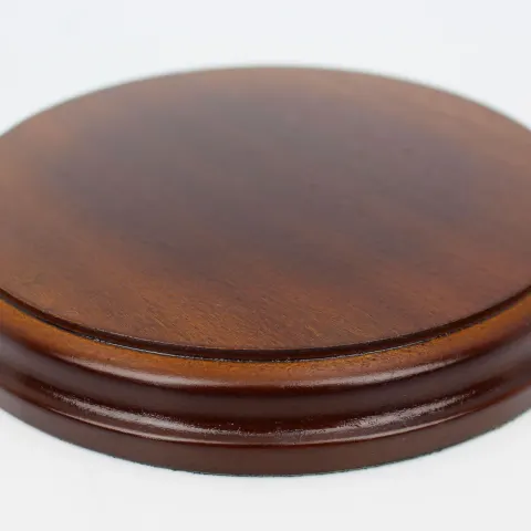 Vintage Solid Mahogany Circular Display Stand
