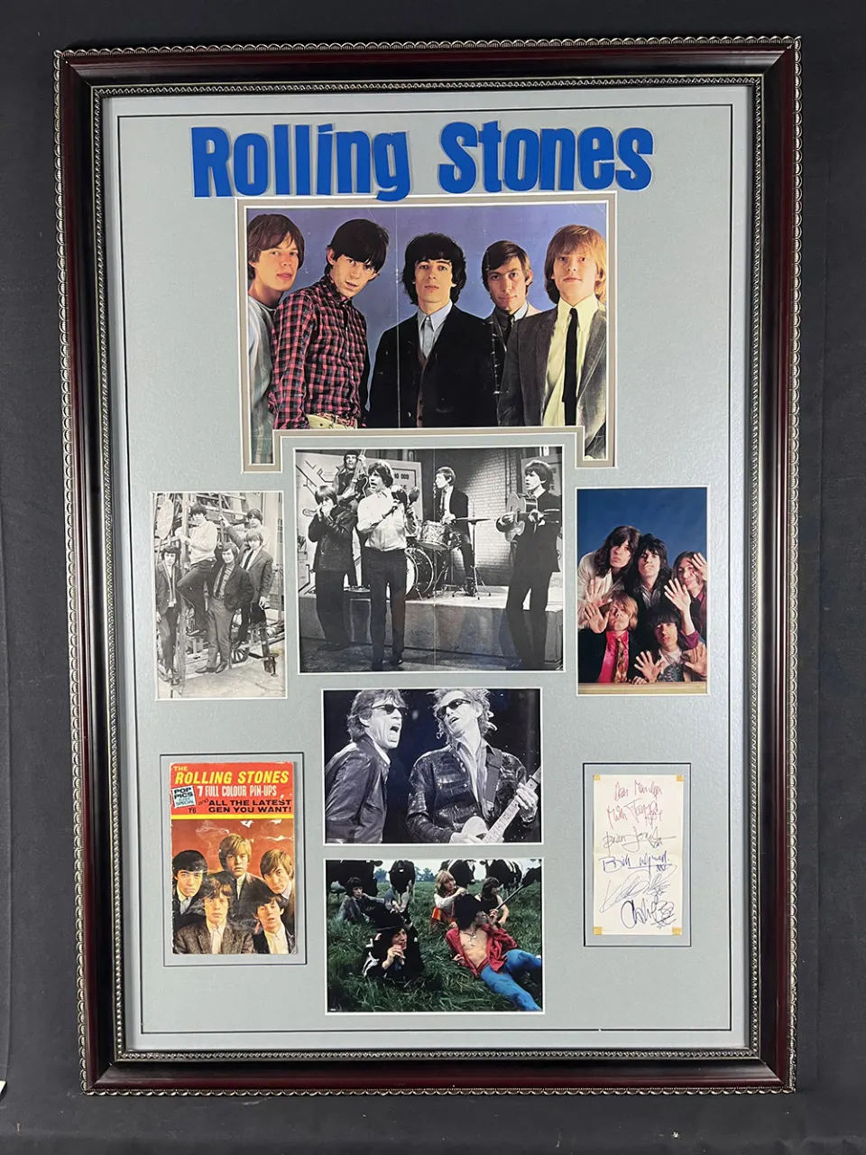Rolling Stones Signed Framed Display