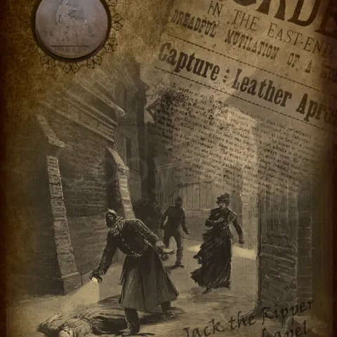 Jack The Ripper Original Victorian 1888 Penny Metal Art Display Set.