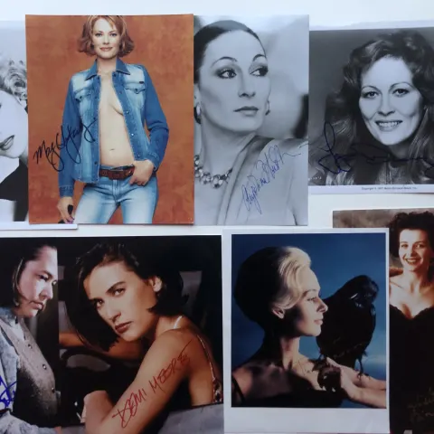 Demi Moore, Tatum O'Neil, Meg Helgenberger, Faye Dunaway, Kathy Bates & more original signatures