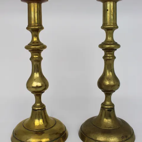 Pair of Georgian Brass Candlesticks
