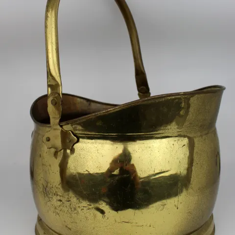 Vintage Lombard England Brass Coal Scuttle