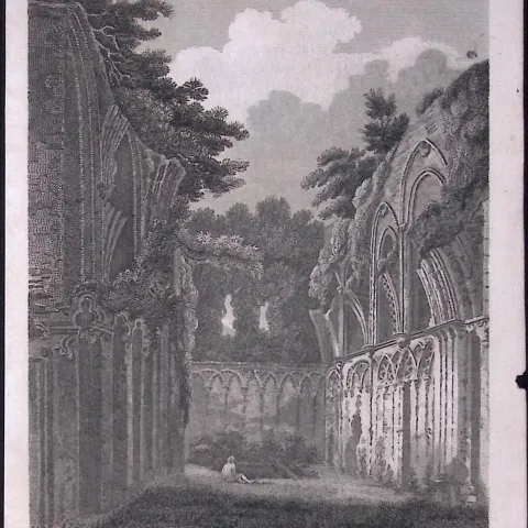 St Josephs Chapel Glastonbury Somerset Antique 212 Years-Old Georgian Steel-Engraving-174