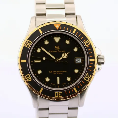 Schwarz Etienne/Sub Professional - Date - Gentlemen's Steel Wristwatch
