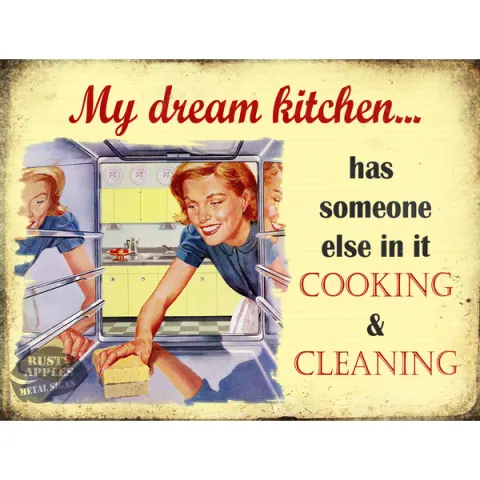 My Dream Kitchen  Funny Large Metal Wall Art
