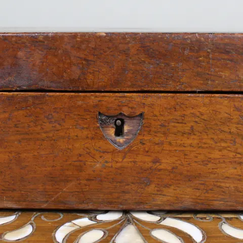 Victorian Mahogany and Brass Inlaid Keepsake Box