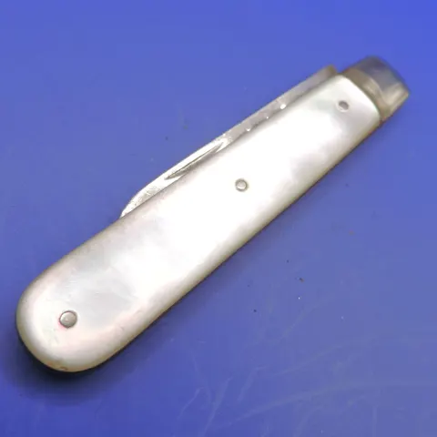 Edwardian Silver and Mother of Pearl Fruit Knife 1908