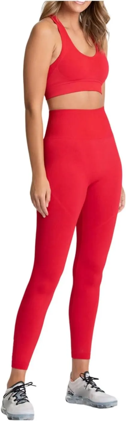 Women 2 Piece Workout Sets Slim Sports Bra Set Butt Lift Yoga Outfits Gym Leggings Suit, Size Large