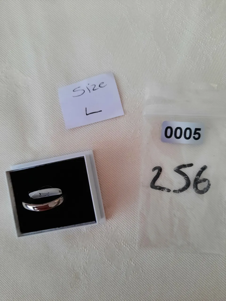 Rhodium plated wishbone shaped wedding/dress ring size L.  RRP £89.  Code 256/005