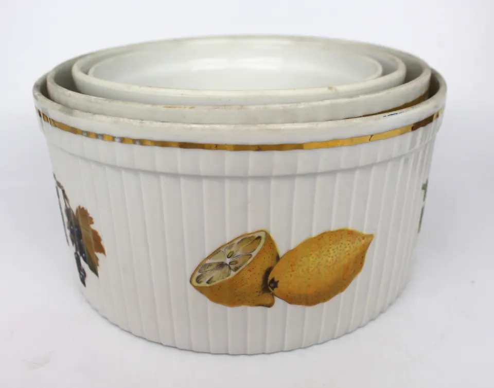 Set of 4 Royal Worcester Evesham Soufflé Dishes