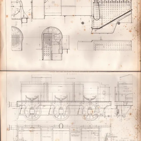 Boiler Coal Burner Soutth Eastern Railway Antique Diagram-31.