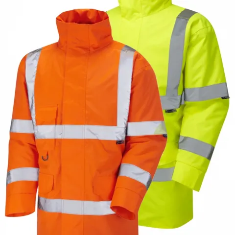 Leo Workwear Tawstock A01 Hi Vis Orange Waterproof Jacket Class 3 Size XL