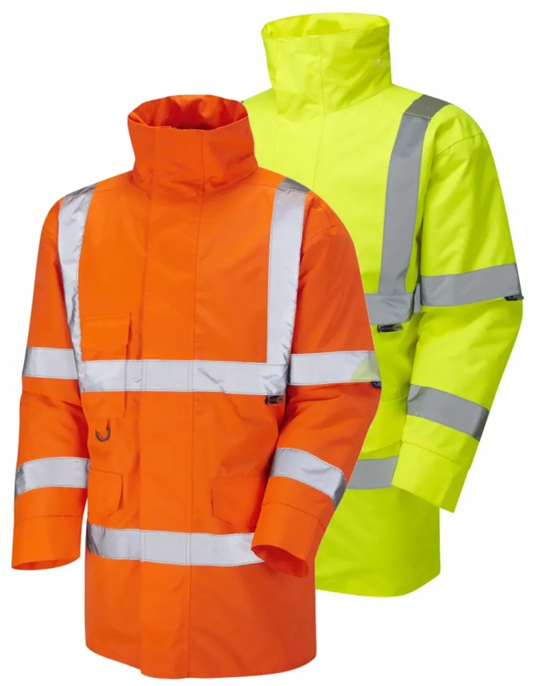 Leo Workwear Tawstock A01 Hi Vis Orange Waterproof Jacket Class 3 Size XL
