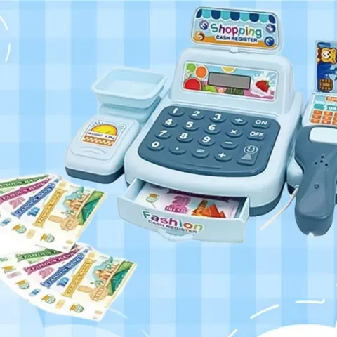 Simulation Shopping Cash House Toys Electronic Game Lighting And Sound Effects Supermarket Cashier