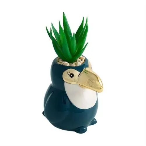 50 x AVON Toucan Desktop Planter And Faux Plant (Colour may vary)