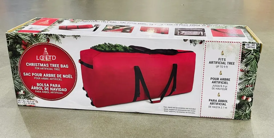 Large Heavy Duty Christmas Tree Storage Bag With Wheels New Sealed Box