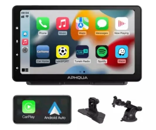 Carplay Screen for Car, 9'' Wireless Apple Carplay & Android Auto L4a