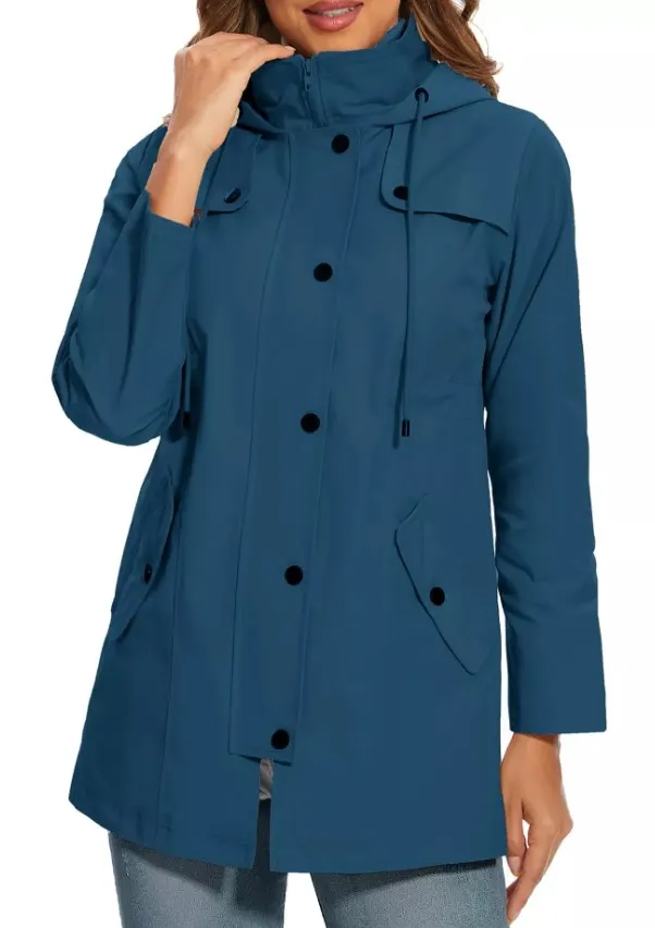 5 x Womens Waterproof Jackets Long Raincoat RRP £249.95 Lb18