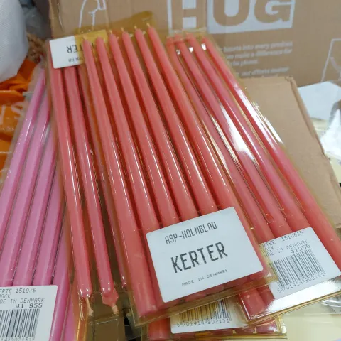 Box of Taper Candles In Pink