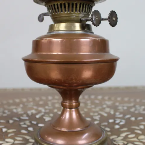 Antique Copper & Brass Oil Lamp