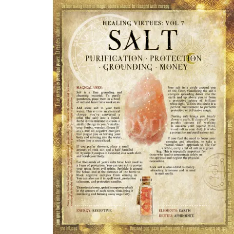 Salt Crystal Gem Stone Healing Virtues Large  Metal Wall Art