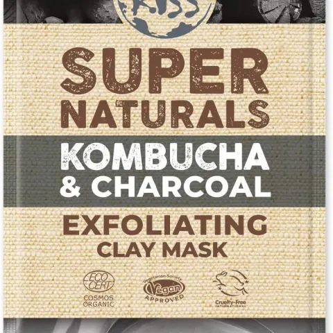 24 x Earth Kiss Super Naturals Exfoliating Kombucha and Charcoal Clay Mask (10g) RRP £4.00 ea L11b