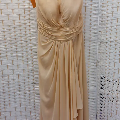 Christina Wu Champagne chiffon prom or cruise dress size 18