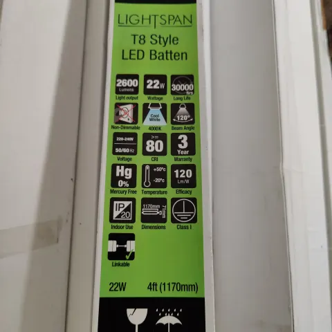 2 x Integral 4ft LED Baton Lights (Brand New)