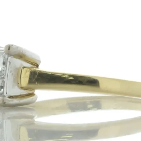 18ct Yellow Gold Princess Cluster Diamond Ring 0.80 Carats
