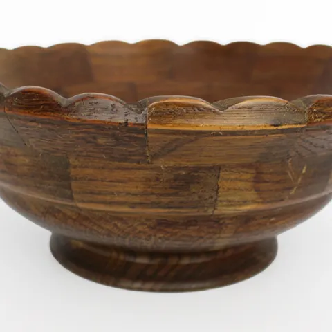 Vintage Turned Wood Bowl