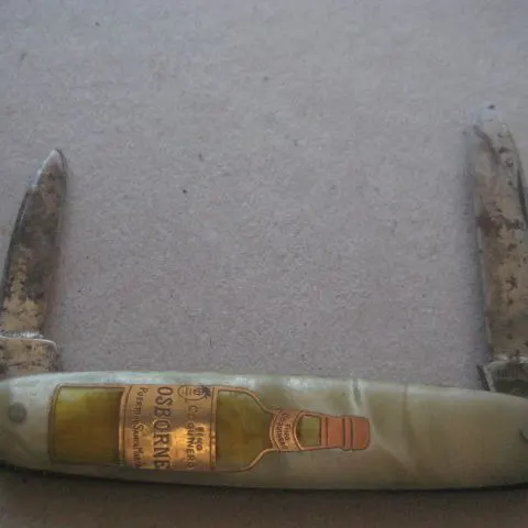 Vintage Osborne Advertising Twin Steel Bladed Folding Fruit Knife, c1920
