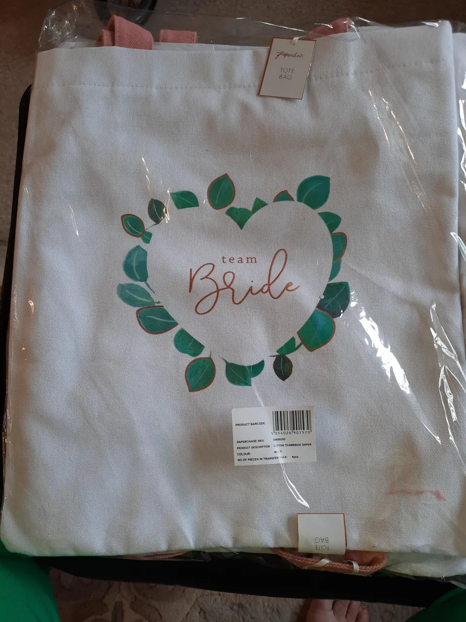 Bride to be Wedding Tote Bags NEW Pack of 4