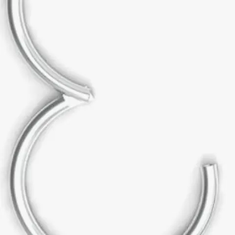 10 x Silver 2PCS-20G(0.8mm) 7mm Hinged Snug Fit Nose Rings L14a sku-3802