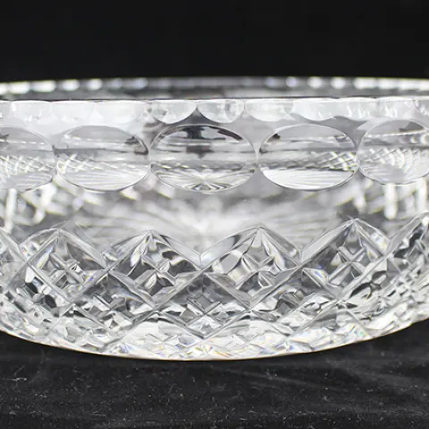Large Heavy Cut Glass Centrepiece Fruit Bowl