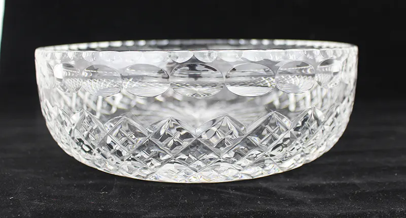 Large Heavy Cut Glass Centrepiece Fruit Bowl