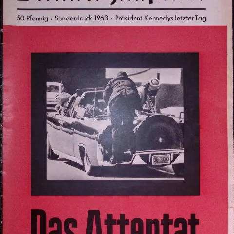 John F Kennedy Assassination German Magazine Berliner Jlluftrirte.
