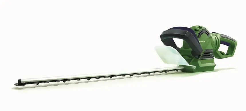 (175/Mez) Lot RRP £115. 2x Powerbase Items. 1x 66cm 710W Electric Hedge Trimmer RRP £65. 1x 55cm 55