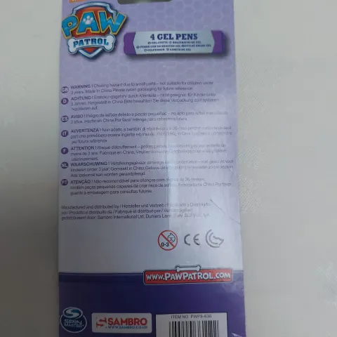 Paw Patrol Gel pens x 12 packs